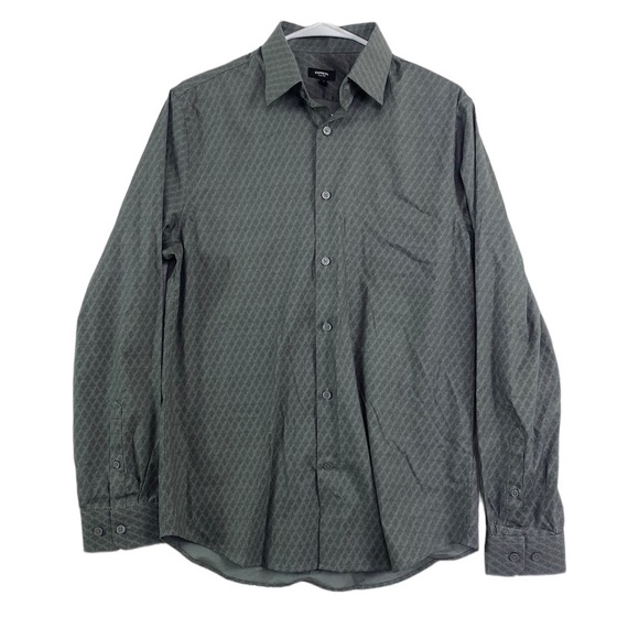 Express Slim Grey collared Button down size S - Picture 1 of 6